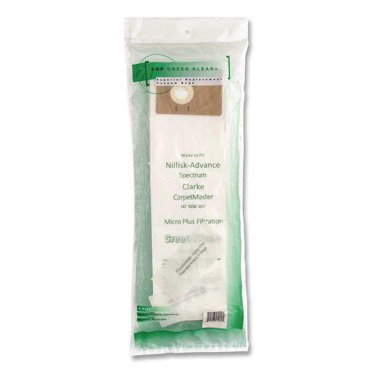 GK-CMaster Replacement Bag, 10 Bags/Pack, 10 Packs/Carton
