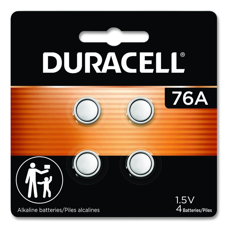 Specialty Alkaline Batteries, 76A, 1.5 V, 4/Pack