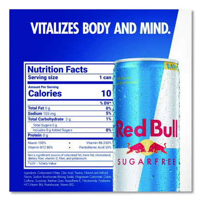 Energy Drink, Sugar-Free, 8.4 oz Can, 24/Carton