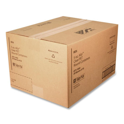Recycleware Deli Containers, 5 oz, 3.6 x 2.6 x 1.8, Clear, Plastic, 1,000/Carton