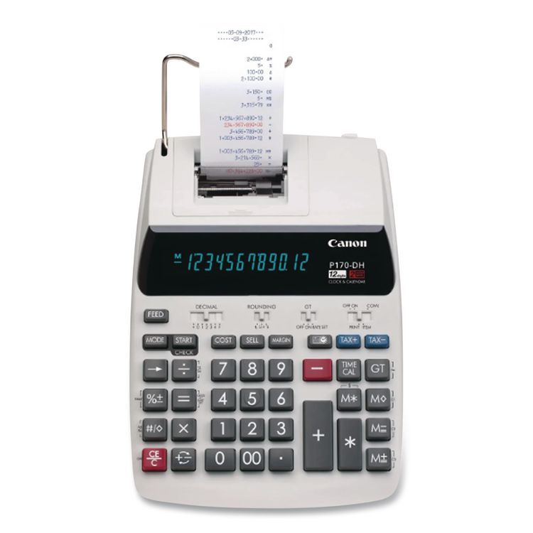 P170-DH-3 Printing Calculator, Black/Red Print, 2.3 Lines/Sec