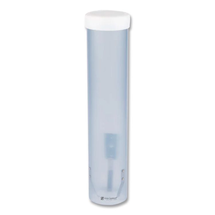 Adjustable Water Cup Dispenser with Removable Cap, For 4 oz to 10 oz Cups, Frosted Blue