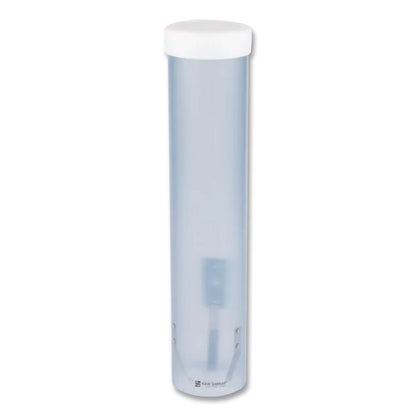 Adjustable Water Cup Dispenser with Removable Cap, For 4 oz to 10 oz Cups, Frosted Blue