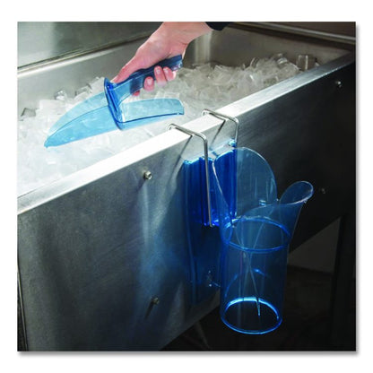 Saf-T-Scoop and Guardian System for Ice Machines, 6 oz to 10 oz Ice Scoop, Transparent Blue