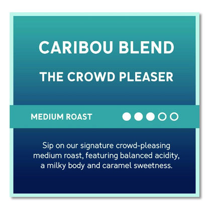 Caribou Blend Ground Coffee, 2.5 oz, 18/Carton