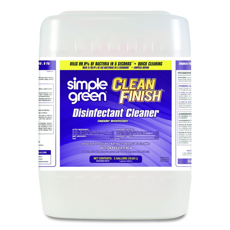 Clean Finish Disinfectant Cleaner, Herbal Scent, 5 gal Pail