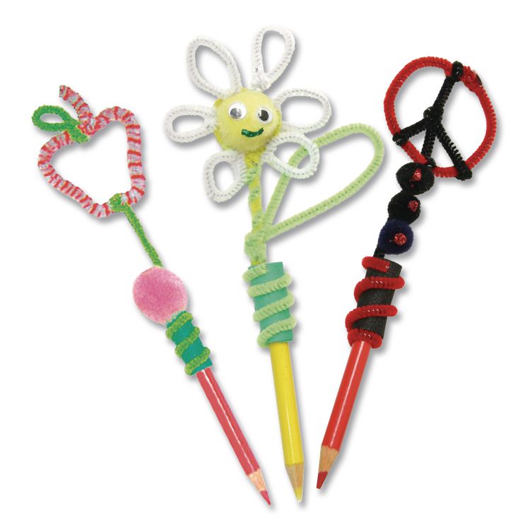 Regular Stems, 12" x 4mm, Metal Wire/Polyester, Assorted Colors, 100/Pack