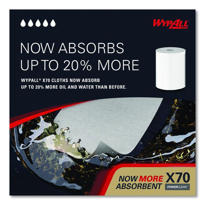 X70 Cloths, Center-Pull, 9.8 x 12.2, White, 275/Roll, 3 Rolls/Carton