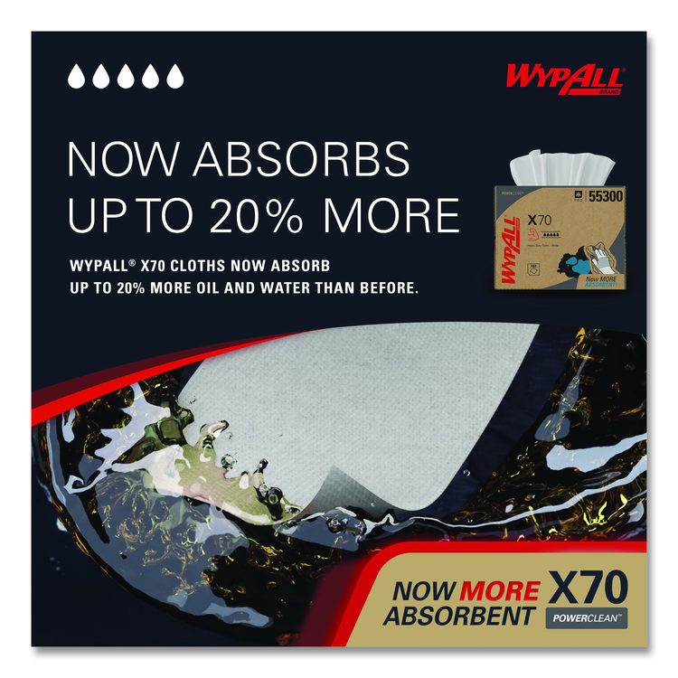 X70 Cloths, 12.5 x 16.8, White 192/Carton