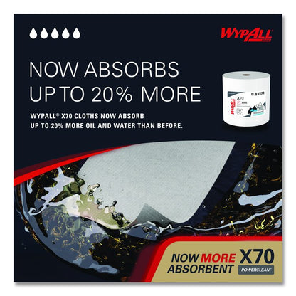 X70 Wipers in a Bucket Refills, No Bucket, 13 x 10, Unscented, White, 220/Rolls, 3 Rolls/Carton