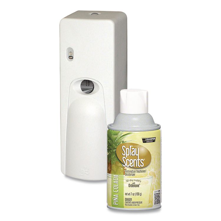 Champion Sprayon SPRAYScents Metered Air Freshener Refill, Pina Colada, 7 oz Aerosol Spray, 12/Carton