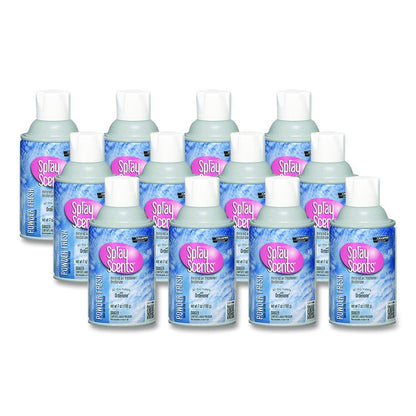 Champion Sprayon SPRAYScents Metered Air Freshener Refill, Powder Fresh, 7 oz Aerosol Spray, 12/Carton