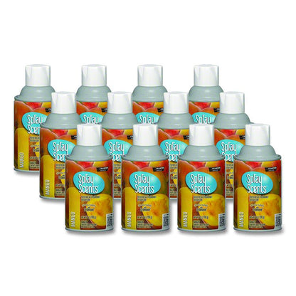 Champion Sprayon SPRAYScents Metered Air Freshener Refill, Mango, 7 oz Aerosol Spray, 12/Carton