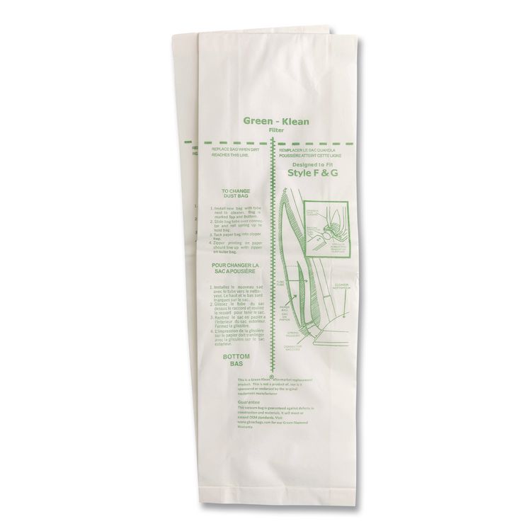 GK-F-and-G-10 Replacement Bag, 10 Bags/Pack, 10 Packs/Carton