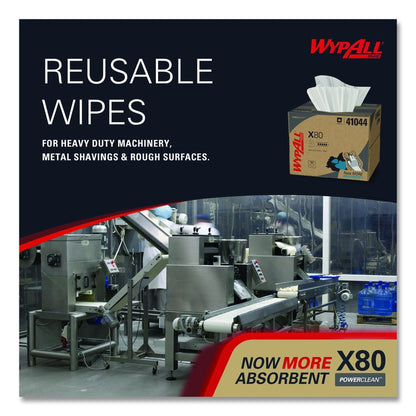 Power Clean X80 Cloths, HYDROKNIT, BRAG Box, 11.1 x 16.8, White, 152/Carton