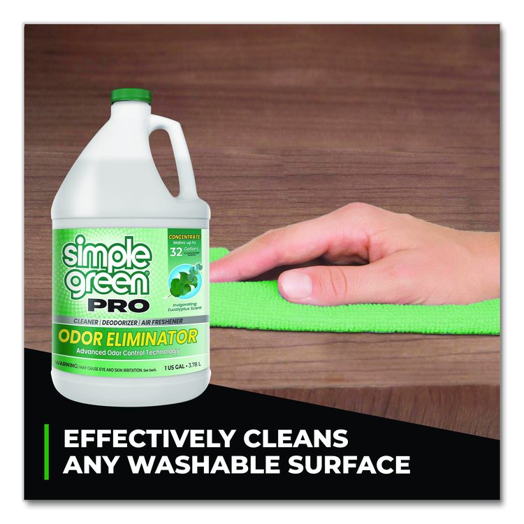 Pro Odor Eliminator, Eucalyptus Scent, 1 gal Bottle, 6/Carton