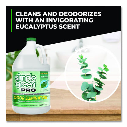 Pro Odor Eliminator, Eucalyptus Scent, 1 gal Bottle, 6/Carton