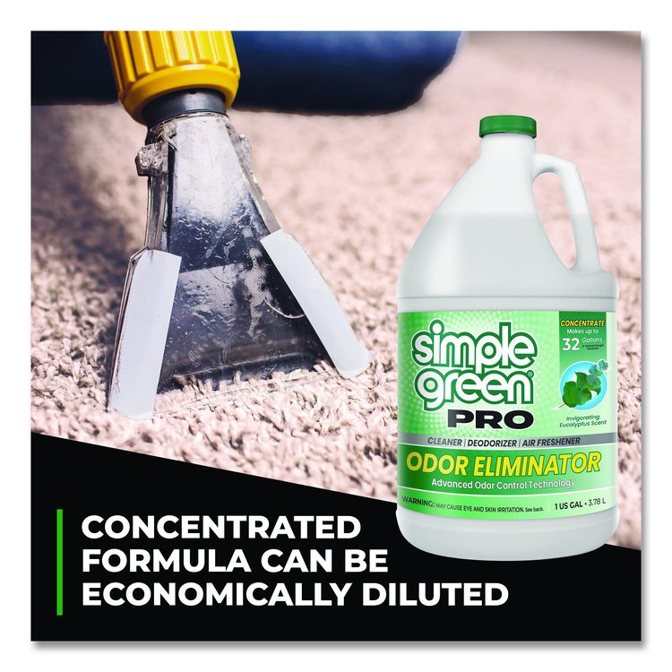 Pro Odor Eliminator, Eucalyptus Scent, 1 gal Bottle, 6/Carton