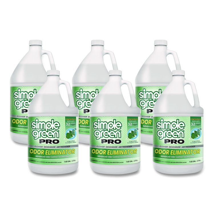 Pro Odor Eliminator, Eucalyptus Scent, 1 gal Bottle, 6/Carton