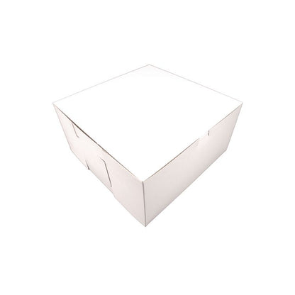 White One-Piece Non-Window Bakery Boxes, 8 x 8 x 5, White, Paper, 100/Carton