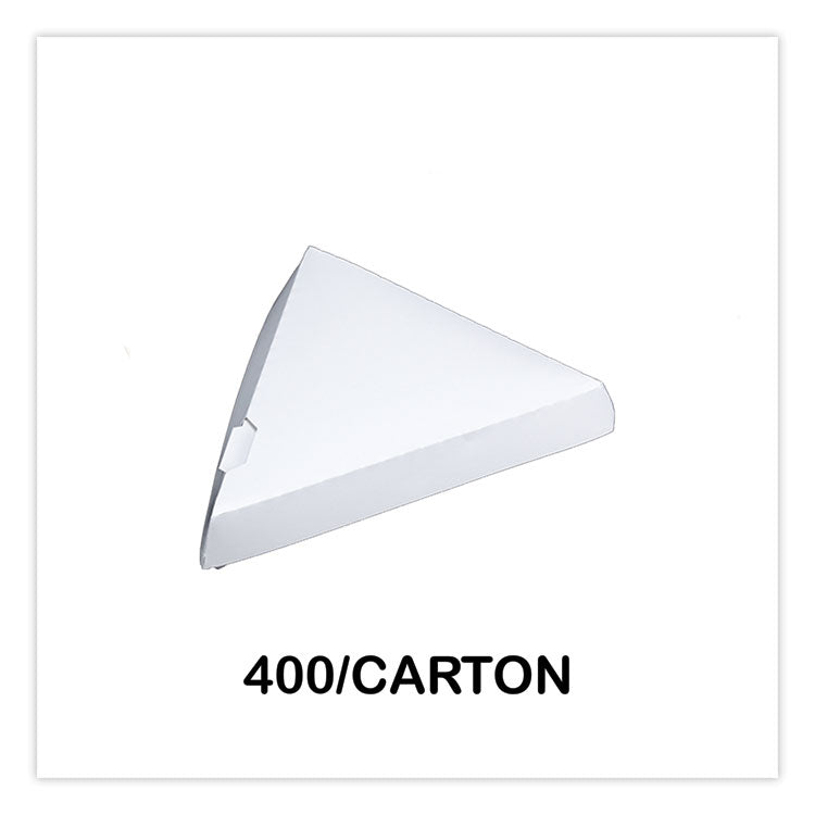 White Pizza Clamshells, 9.25 x 9 x 1.69, White, Paper, 400/Carton