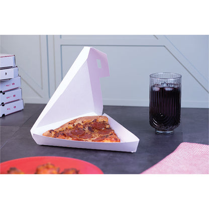 White Pizza Clamshells, 9.25 x 9 x 1.69, White, Paper, 400/Carton
