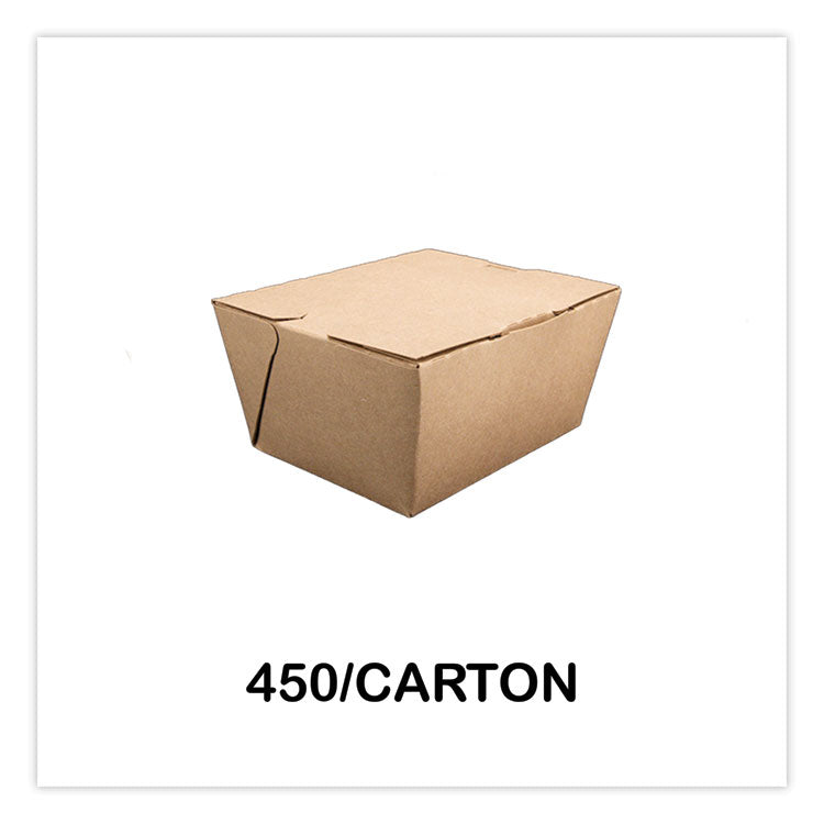 ChampPak Carryout Boxes, #1, 4.38 x 3.5 x 2.5, Brown, Paper, 450/Carton