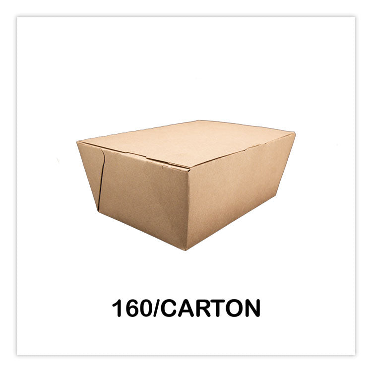 ChampPak Carryout Boxes, #4, 7.75 x 5.5 x 3.5, Brown, Paper, 160/Carton