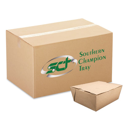 ChampPak Carryout Boxes, #8, 6 x 4.75 x 2.5, Brown, Paper, 300/Carton