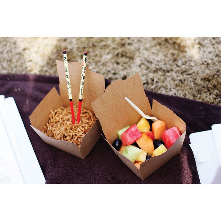 ChampPak Carryout Boxes, #8, 6 x 4.75 x 2.5, Brown, Paper, 300/Carton