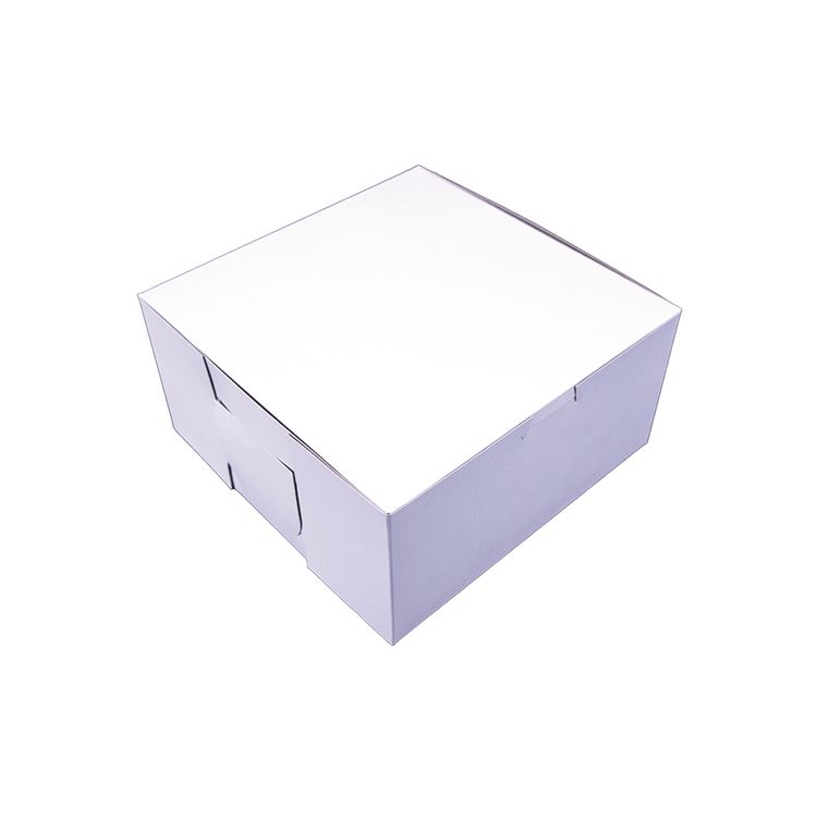 White One-Piece Non-Window Bakery Boxes, 8 x 8 x 4, White, Paper, 250/Carton