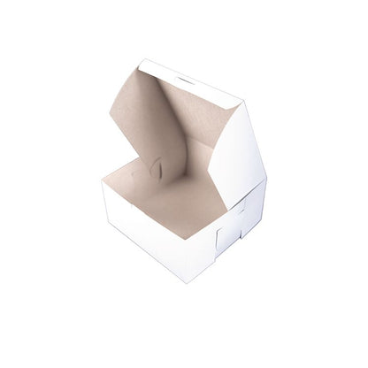 White One-Piece Non-Window Bakery Boxes, 8 x 8 x 4, White, Paper, 250/Carton