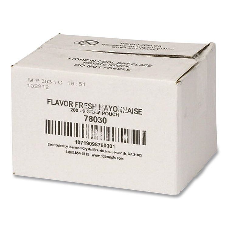 Condiment Packets, Mayonnaise, 0.32 oz Packet, 200/Carton