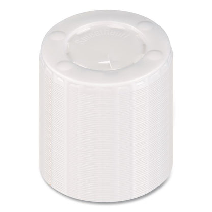 Straw-Slot Cold Cup Lids, Identification Buttons, Fits 10 oz Cold Cups, Plastic, Translucent, 2,000/Carton