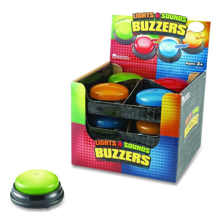 Lights and Sounds Buzzers, Ages 3 and Up, 12 Buzzers