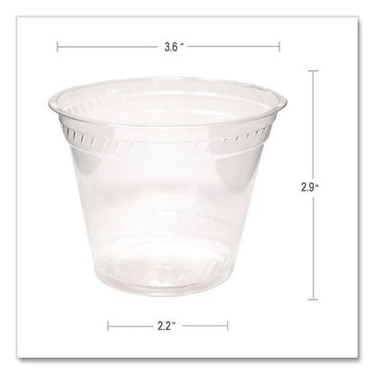 Greenware Cold Drink Cups, Old-Fashioned Cup, 9 oz, Sugarcane, Clear, 50/Sleeve, 20 Sleeves/Carton