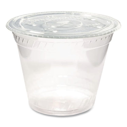 Greenware Cold Drink Lids, Fits 9 oz Old Fashioned Cups/12 oz Squat Cups/20 oz Cups, Plastic, Clear, 1,000/Carton