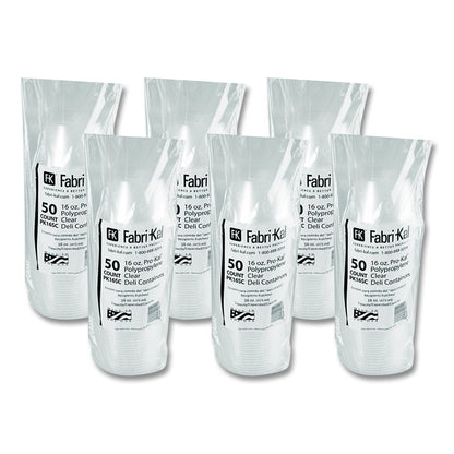 Microwavable Deli Containers, 16 oz, 4.6" Diameter x 3" h, Clear, Plastic, 500/Carton