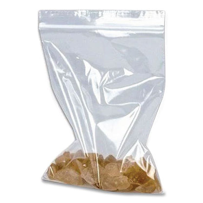 Plastic Zipper Bags, 32 oz, 2 mil, 7" x 8", Clear, 1,000 Bags/Box, 2 Boxes/Carton