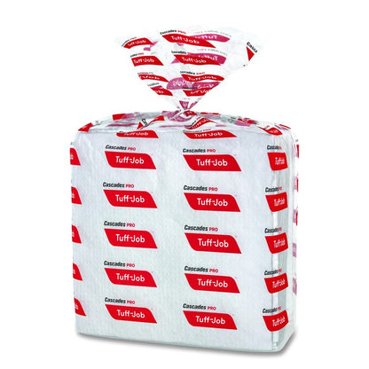 Tuff-Job S400 DRC Wipers, Medium, 12 x 13, White, 60/Pack, 18 Pack/Carton