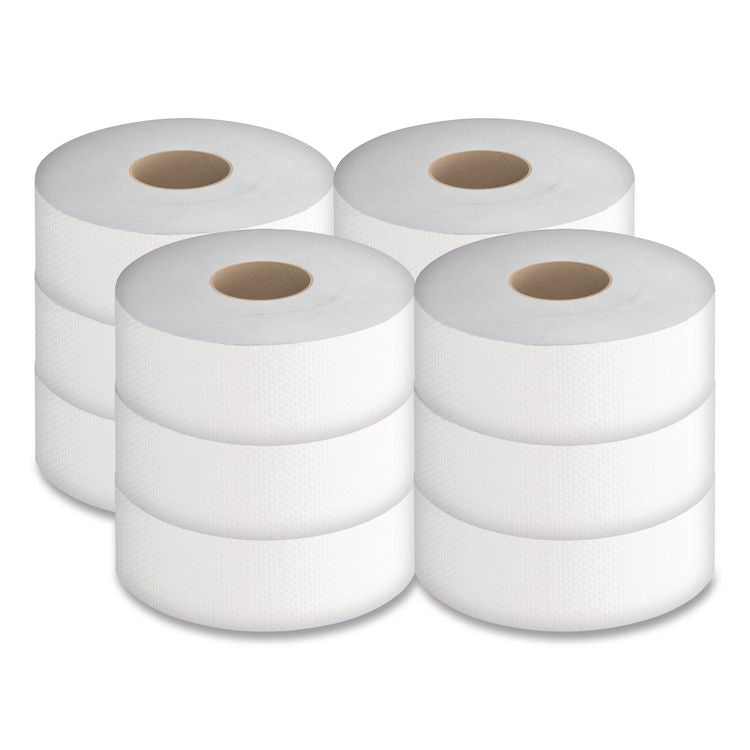 Select Jumbo Bath Tissue, Septic Safe, 1-Ply, 3.3" x 2,000 ft, White, 12 Rolls/Carton