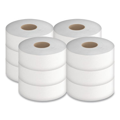Select Jumbo Bath Tissue, Septic Safe, 1-Ply, 3.3" x 2,000 ft, White, 12 Rolls/Carton