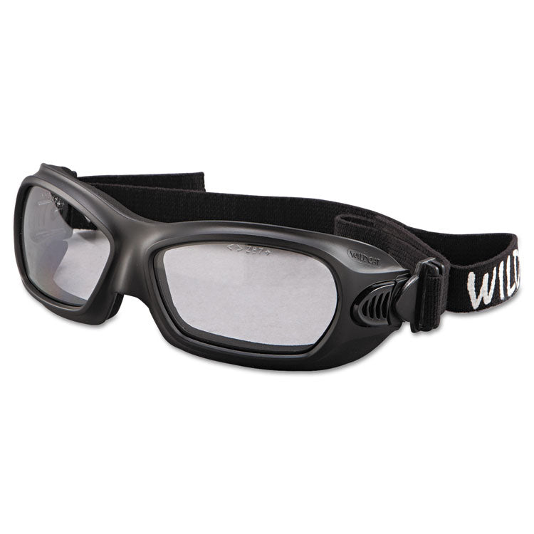 V80 WildCat Safety Goggles, Clear Anti-Fog Lens, Black Frame