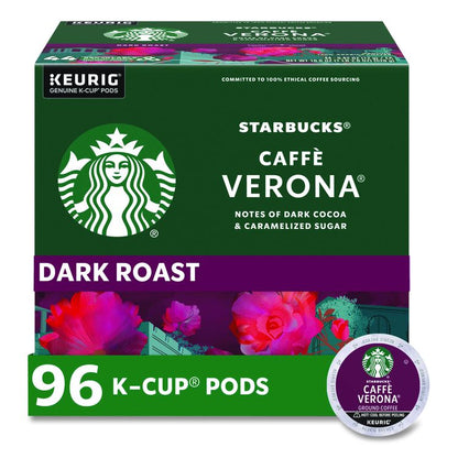 Caffe Verona Coffee K-Cups Pack, 24/Box, 4 Boxes/Carton