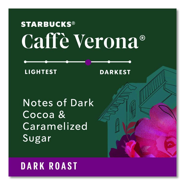Caffe Verona Coffee K-Cups Pack, 24/Box, 4 Boxes/Carton