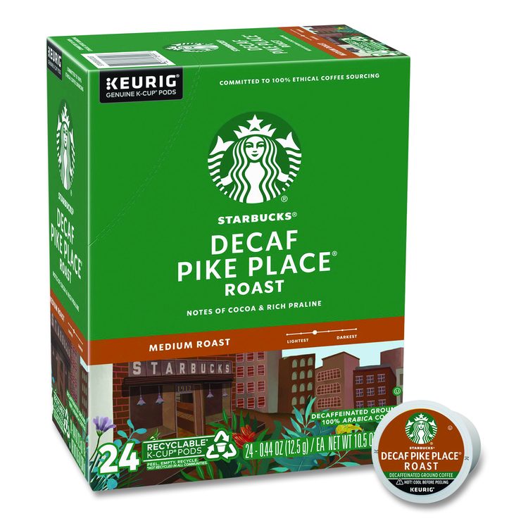 Pike Place Decaf Coffee K-Cups Pack, 24/Box