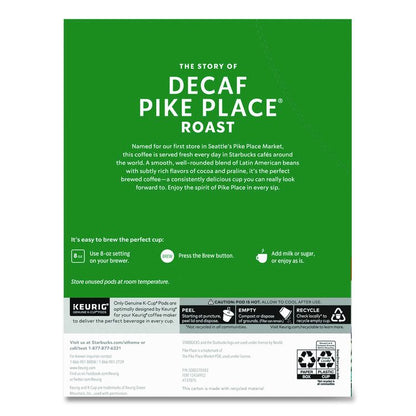 Pike Place Decaf Coffee K-Cups Pack, 24/Box