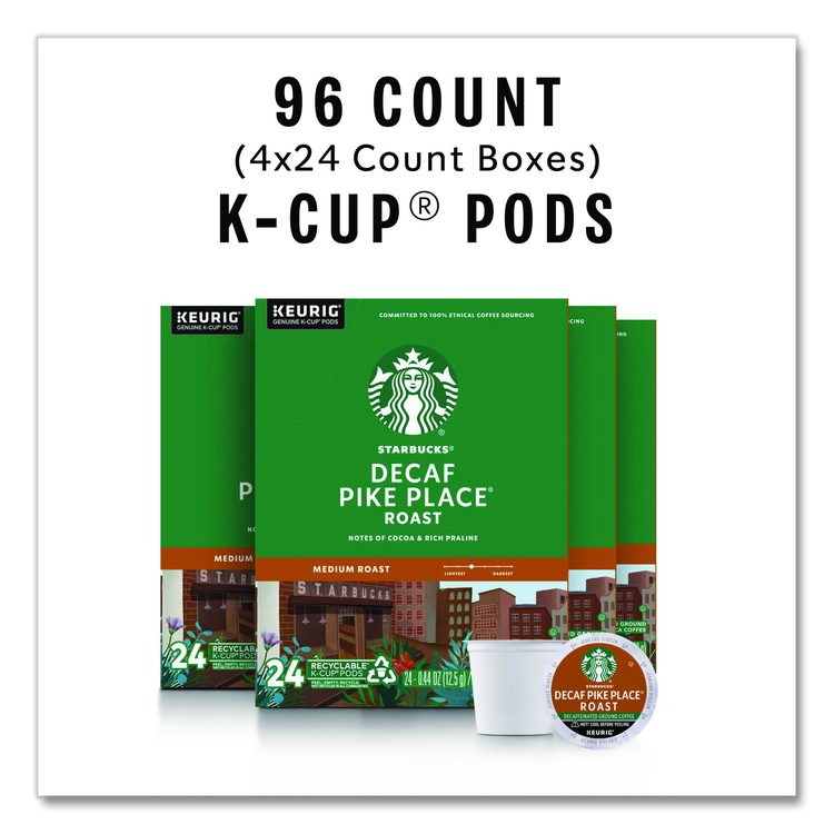 Pike Place Decaf Coffee K-Cups, 96/Carton