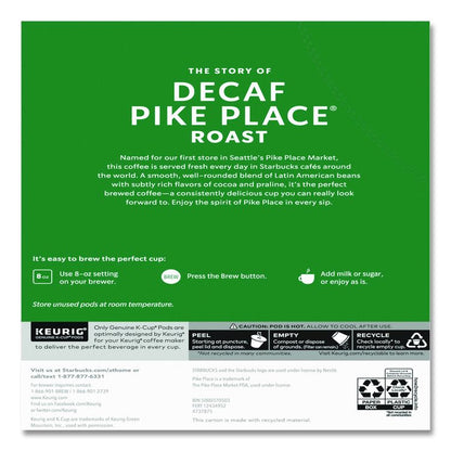 Pike Place Decaf Coffee K-Cups, 96/Carton