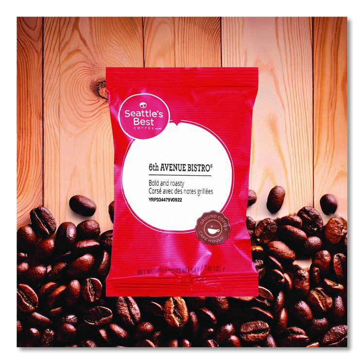 Premeasured Coffee Packs, 6th Avenue Bistro, 2 oz Packet, 18/Box